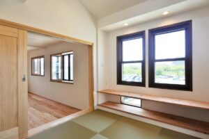 和室の新しい香りがすがすがしい
